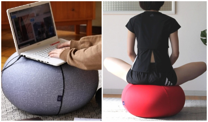 クッションやサイドテーブル バランスボールにもなる 便利な Jelly Pouffe Stool Sheage シェアージュ