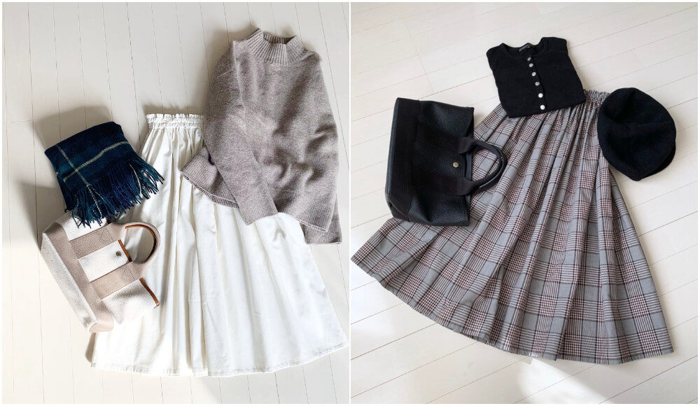 ふんわりシルエットが美しい 絶妙な丈感でスタイルアップも叶うミモレ丈スカート Sheage シェアージュ