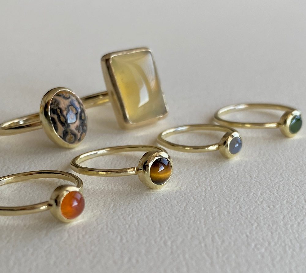 OOO(Ring Ring Ring)ハンドメイド イヤリング 黄 アクセサリー 高品質